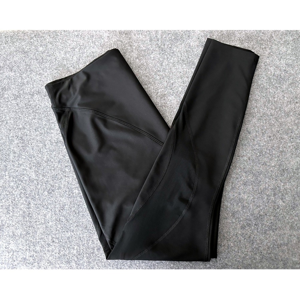 Peloton Leggings Women L Black Mesh Panel High Rise Athleisure Workout